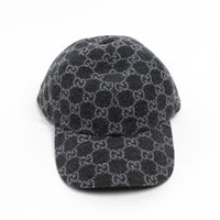 Gucci Dark Grey GG Monogram Canvas Cap Size M & L