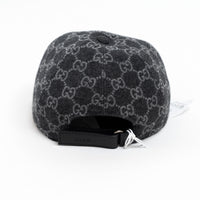 Gucci Dark Grey GG Monogram Canvas Cap Size M & L