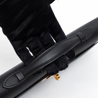 Hermes Black Swift Leather Kelly Cut Clutch