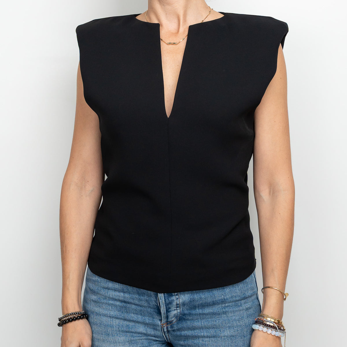 Barbara Bui Black Open Back Sleeveless Top Size 36