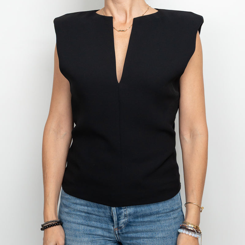 Barbara Bui Black Open Back Sleeveless Top Size 36