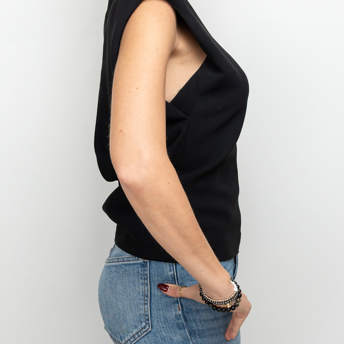 Barbara Bui Black Open Back Sleeveless Top Size 36