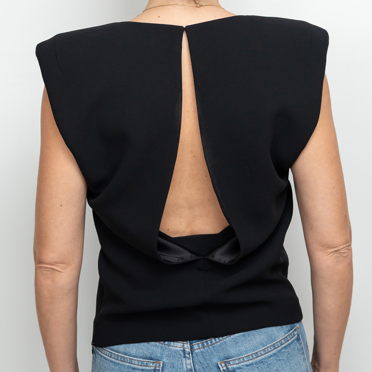 Barbara Bui Black Open Back Sleeveless Top Size 36