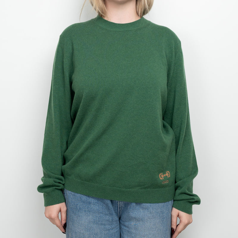 Gucci Green Cashmere Knit Sweater Size XL