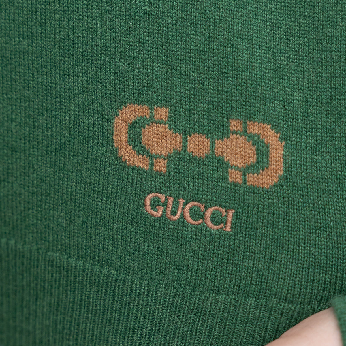 Gucci Green Cashmere Knit Sweater Size XL