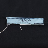 Prada Black Short Sleeve Button Up Size 40 with Drawstring Sleeves