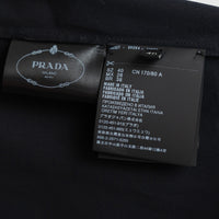 Prada Black Short Sleeve Button Up Size 40 with Drawstring Sleeves
