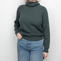 Brunello Cucinelli Muted Green Cashmere Turtleneck Sweater Size M