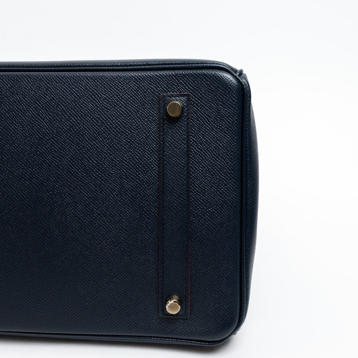 Hermes Blue Indigo and Rouge Togo Leather Contour Birkin 35