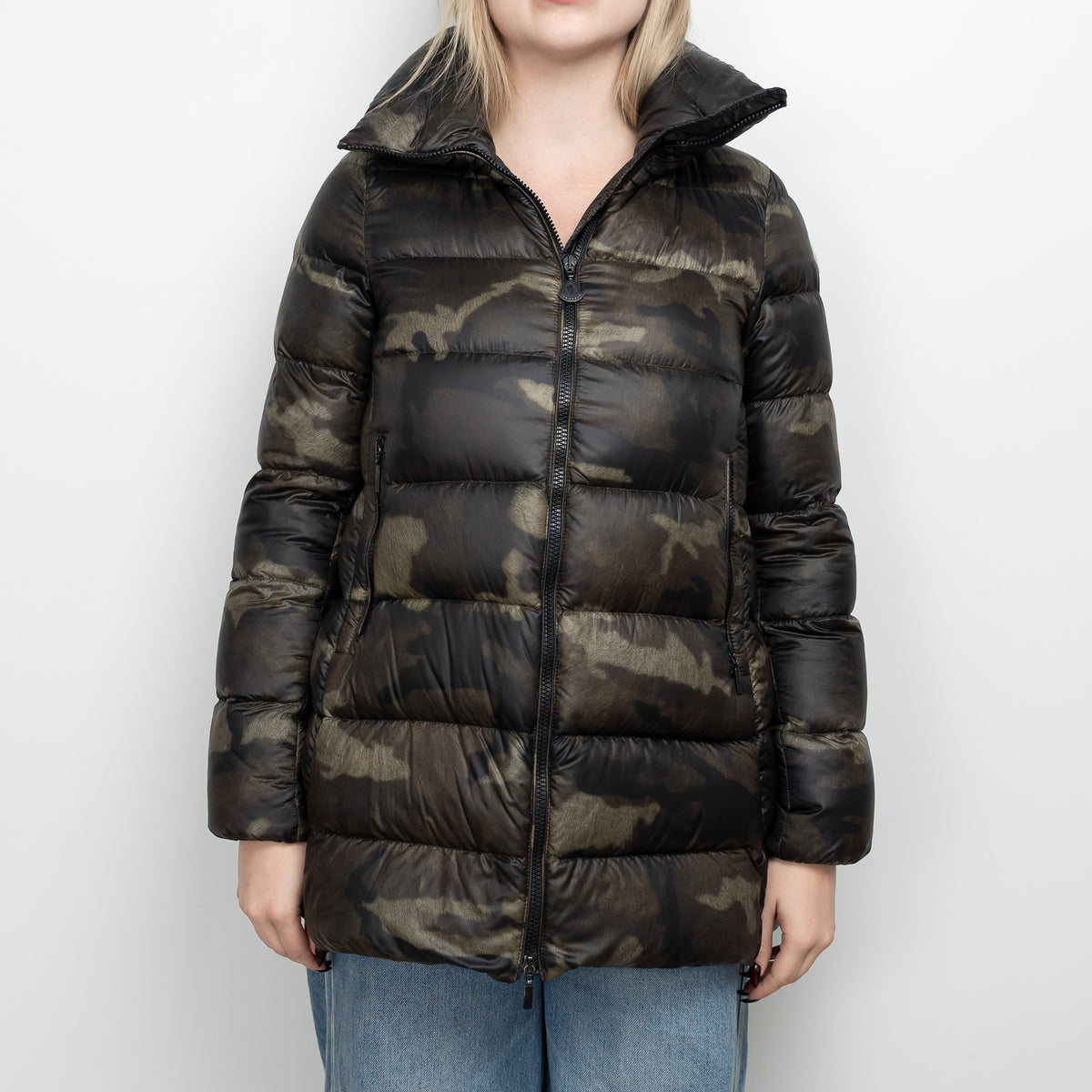 Moncler Green Camo Puffer Jacket Size 1