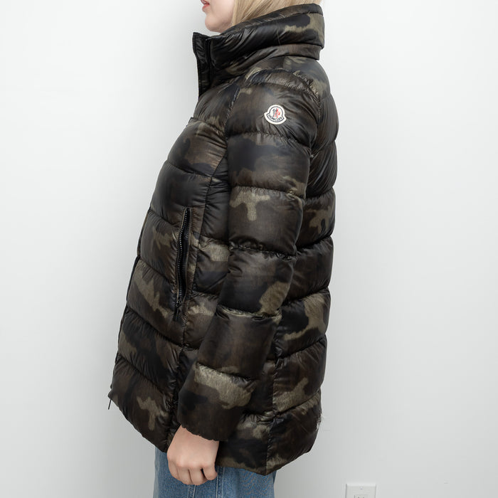 Moncler Green Camo Puffer Jacket Size 1
