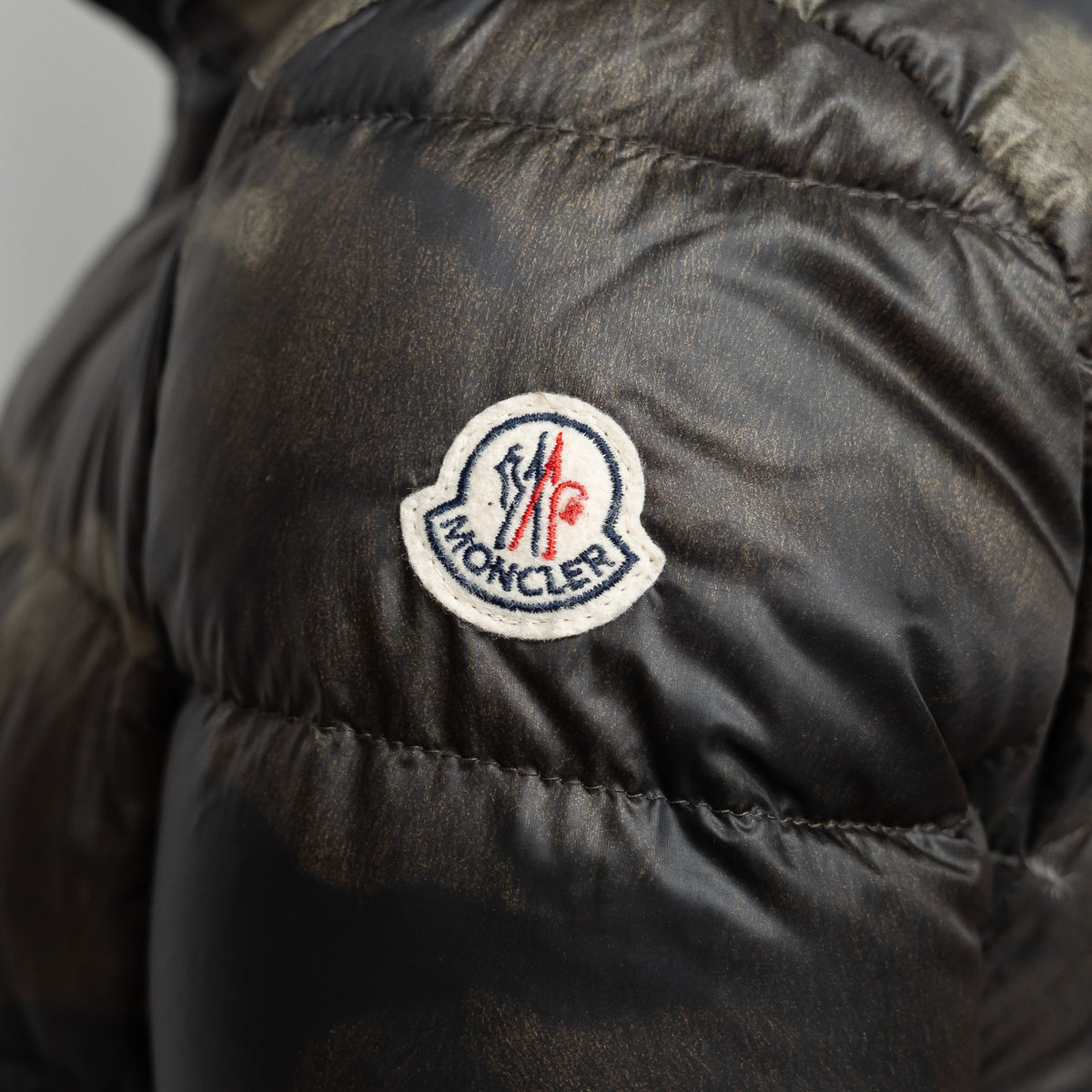 Moncler Green Camo Puffer Jacket Size 1