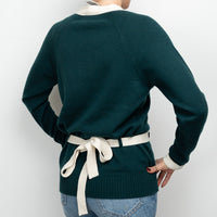 Pre-Loved Chanel™ Green Cashmere Cardigan Size 34