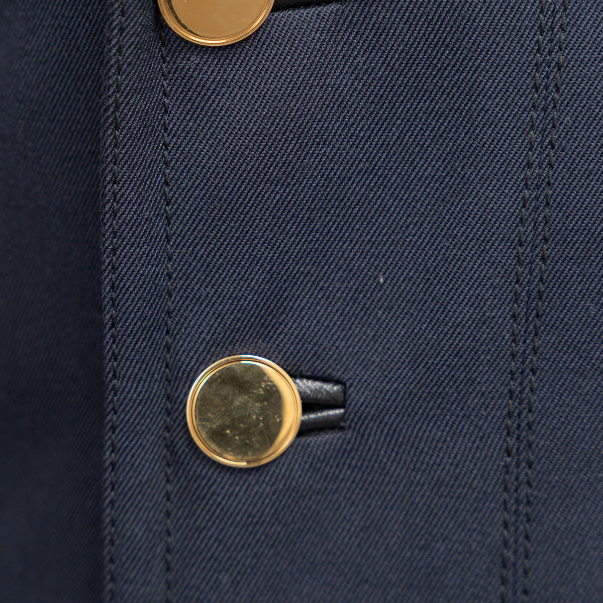 Louis Vuitton Navy Long Coat with Zippers Size 36