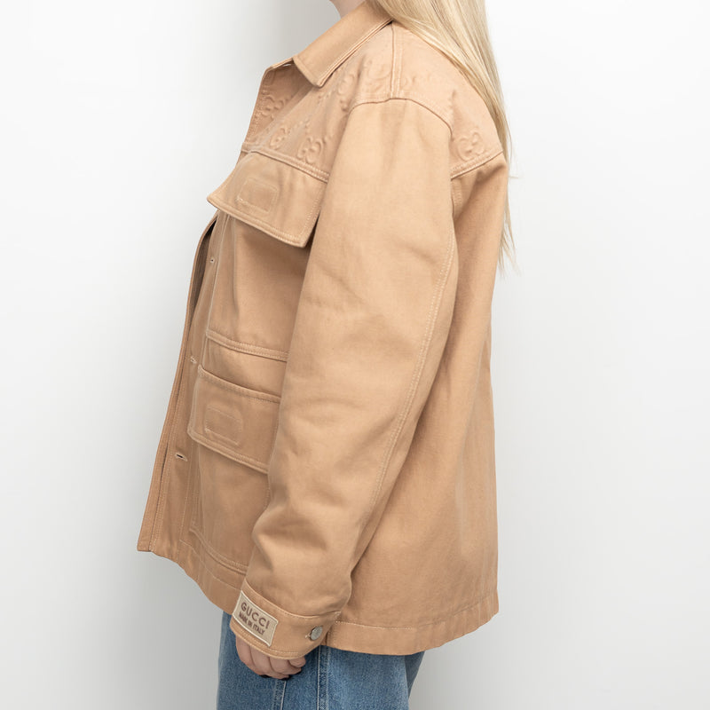 Gucci Beige Denim Two Piece Denim Jacket and Pants Size 48