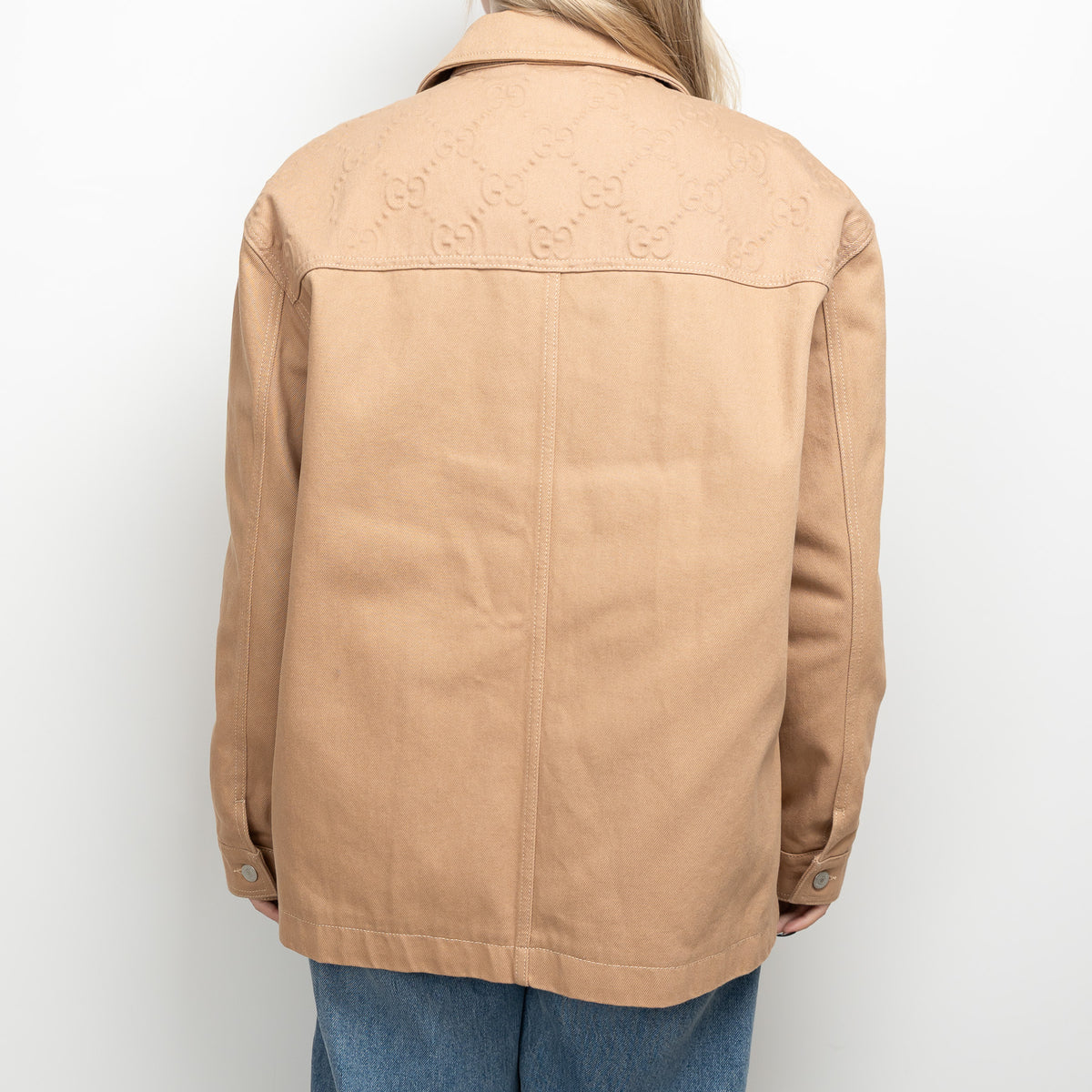 Gucci Beige Denim Two Piece Denim Jacket and Pants Size 48