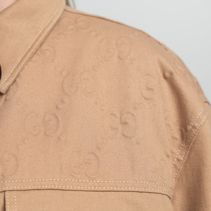 Gucci Beige Denim Two Piece Denim Jacket and Pants Size 48