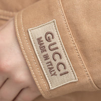 Gucci Beige Denim Two Piece Denim Jacket and Pants Size 48