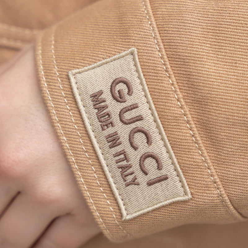 Gucci Beige Denim Two Piece Denim Jacket and Pants Size 48