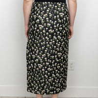 Gucci Black Floral Long Skirt Size 42