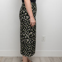 Gucci Black Floral Long Skirt Size 42