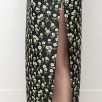 Gucci Black Floral Long Skirt Size 42