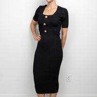 Balmain Black Knit Dress Size 38