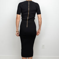 Balmain Black Knit Dress Size 38