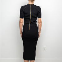 Balmain Black Knit Dress Size 38