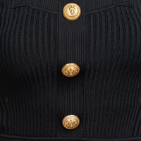 Balmain Black Knit Dress Size 38