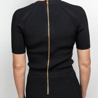 Balmain Black Knit Dress Size 38