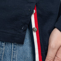 Thom Browne Navy Cotton Tonal 4 Bar Unisex Sweater Size 40