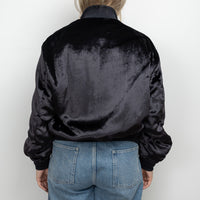 Dior Black Textured Fabric Bomber Jacket Size 50
