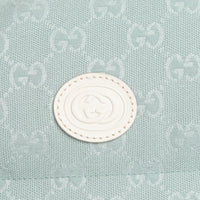 Gucci White Nylon and Blue GG Canvas Puffer Down Vest Size 42