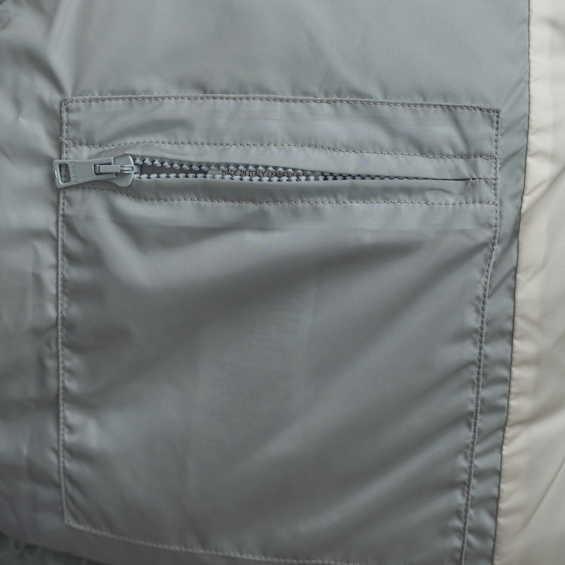 Gucci White Nylon and Blue GG Canvas Puffer Down Vest Size 42