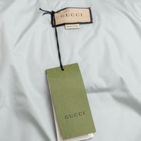 Gucci White Nylon and Blue GG Canvas Puffer Down Vest Size 42