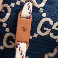 Gucci Navy GG Supreme Oversized Hooded Jacket Size 56