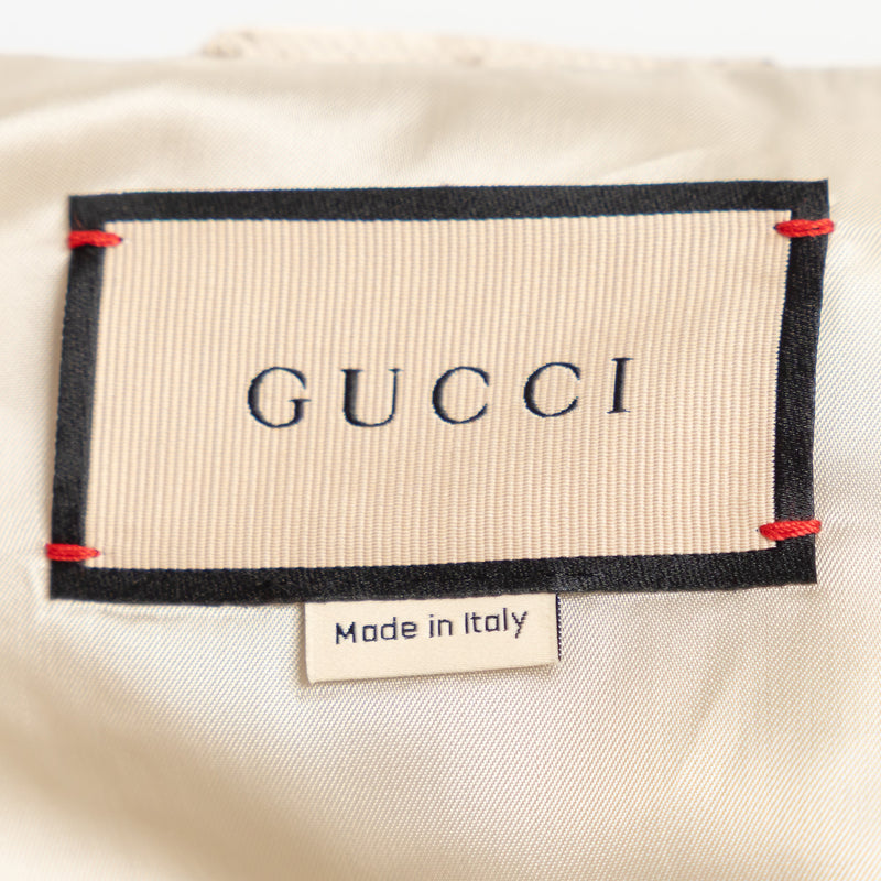 Gucci Navy GG Supreme Oversized Hooded Jacket Size 56