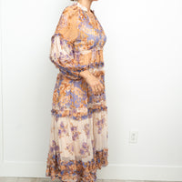 Zimmermann Multicolour Floral Print Dress with Slip Size 1