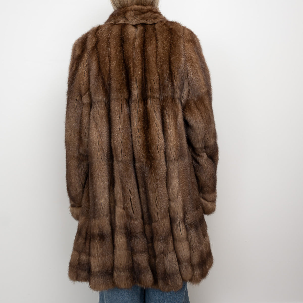 Sojuzpushnina Brown Russian Sable Fur Overcoat