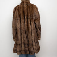 Sojuzpushnina Brown Russian Sable Fur Overcoat
