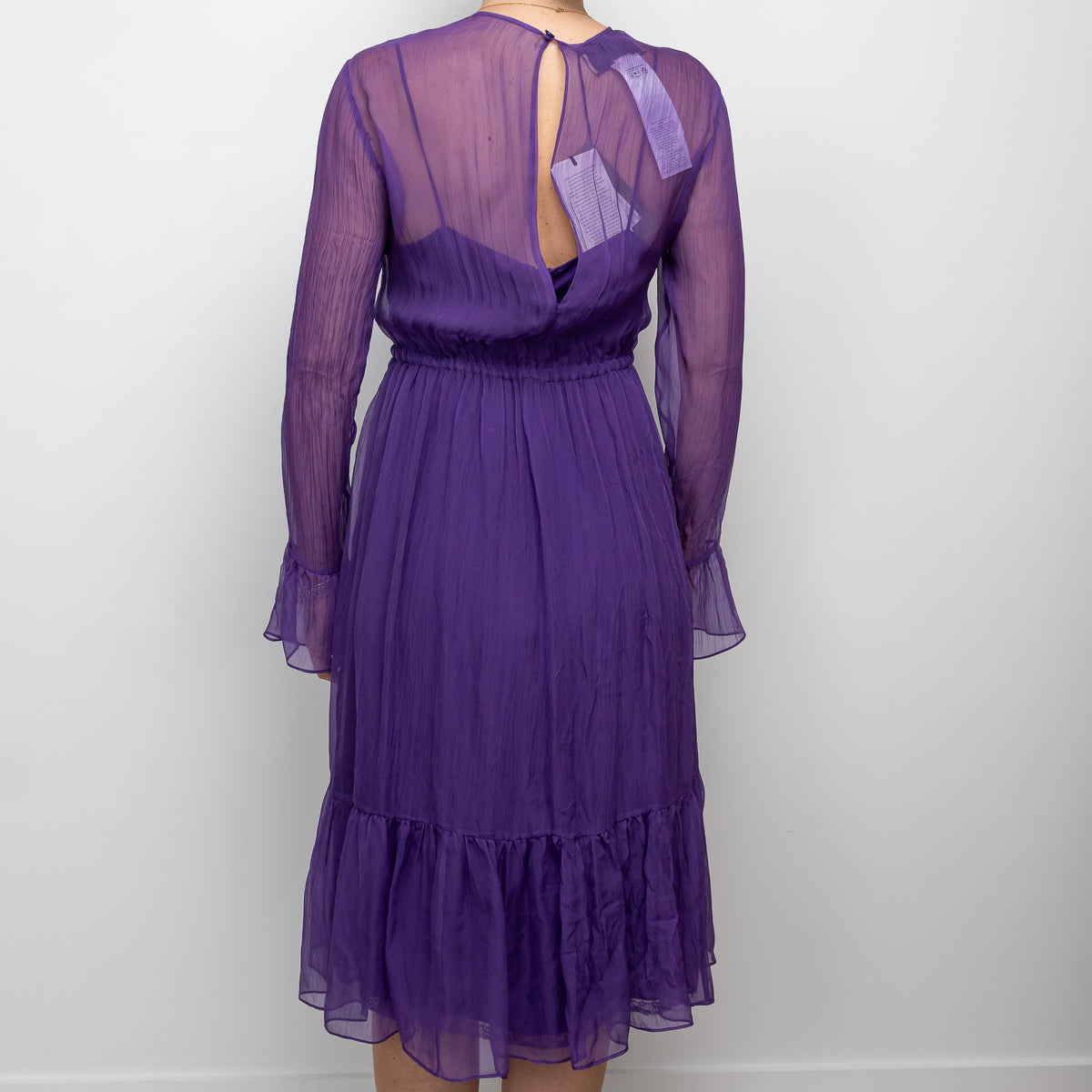 Gucci Purple Sheer Dress with Slip Size 42