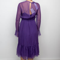 Gucci Purple Sheer Dress with Slip Size 42