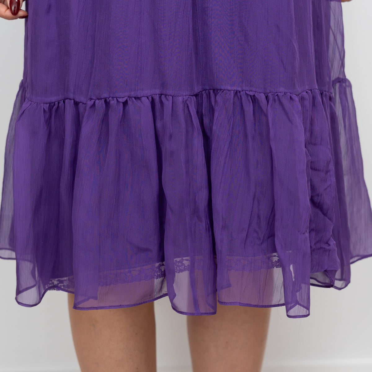 Gucci Purple Sheer Dress with Slip Size 42