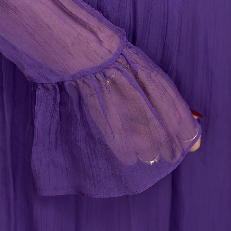 Gucci Purple Sheer Dress with Slip Size 42