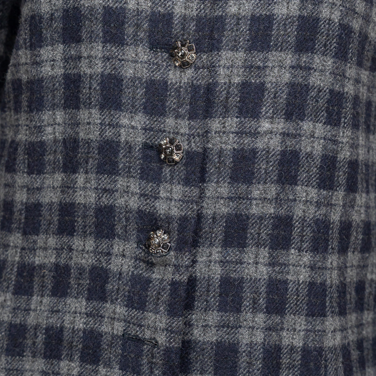 Pre-Loved Chanel™ Grey Tweed Button Up Dress Size 38