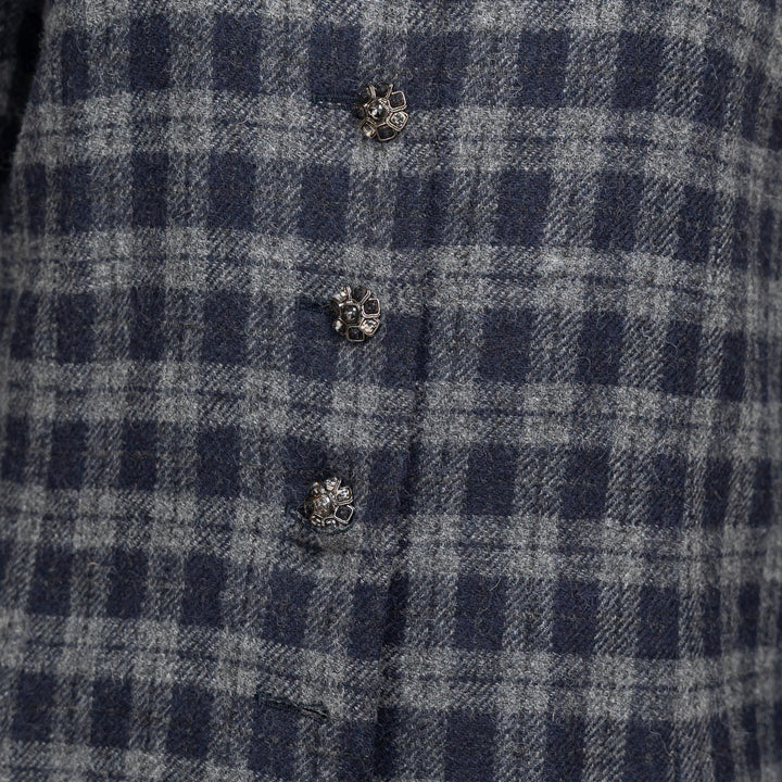 Pre-Loved Chanel™ Grey Tweed Button Up Dress Size 38