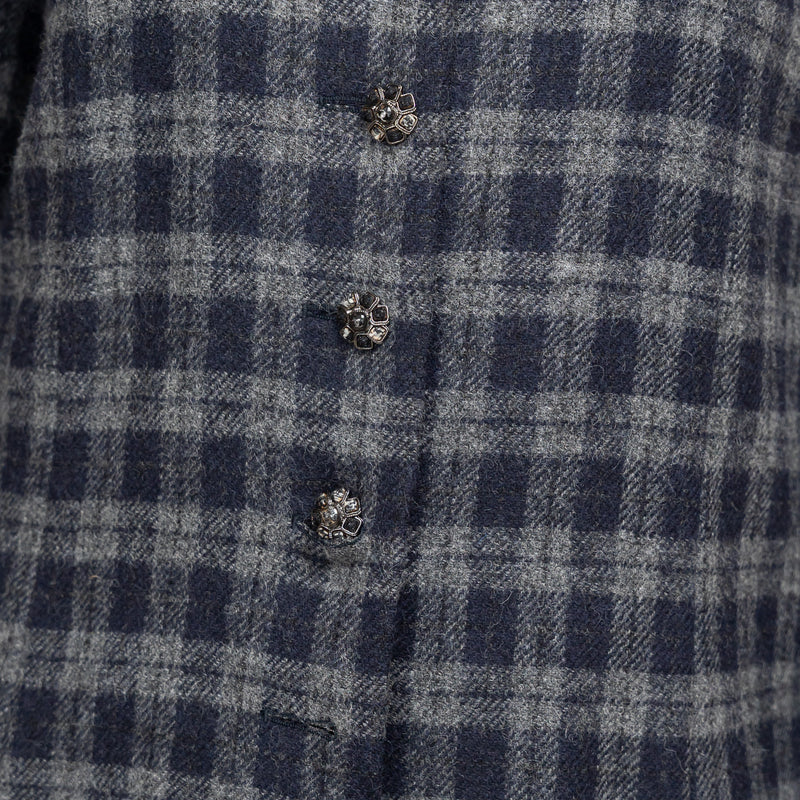 Pre-Loved Chanel™ Grey Tweed Button Up Dress Size 38