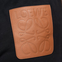 Loewe Black Cotton Embossed Anagram Draw String Shorts Size S