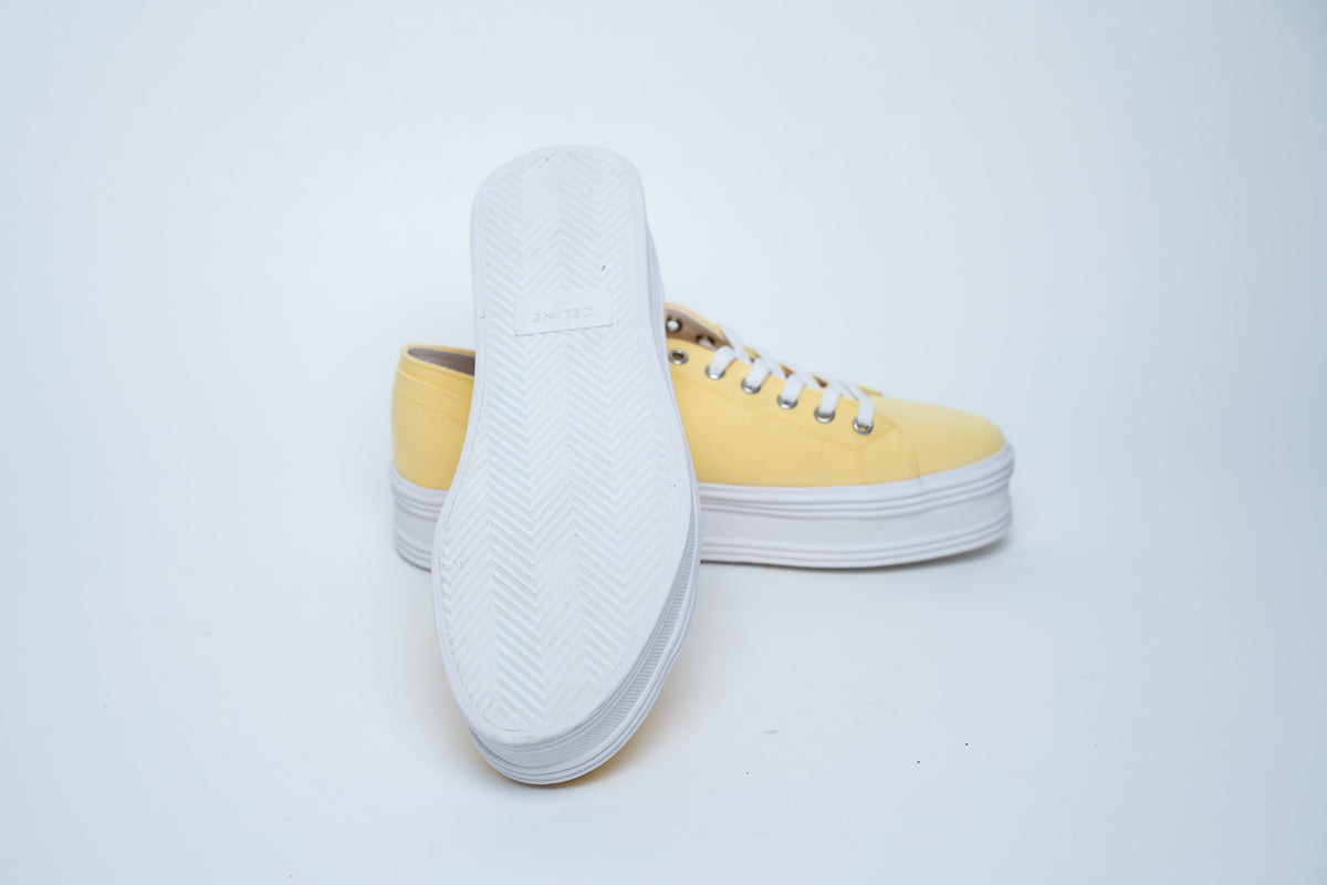 Celine Platform Canvas Low-Top Sneakers Size 41